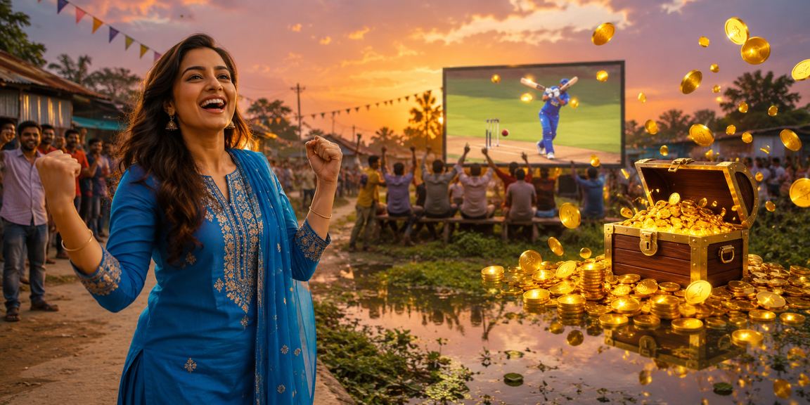 কুমিল্লায় সালোয়ার-কামিজ পরা নারী মোবাইলে ক্রিকেট বেটিং করছেন