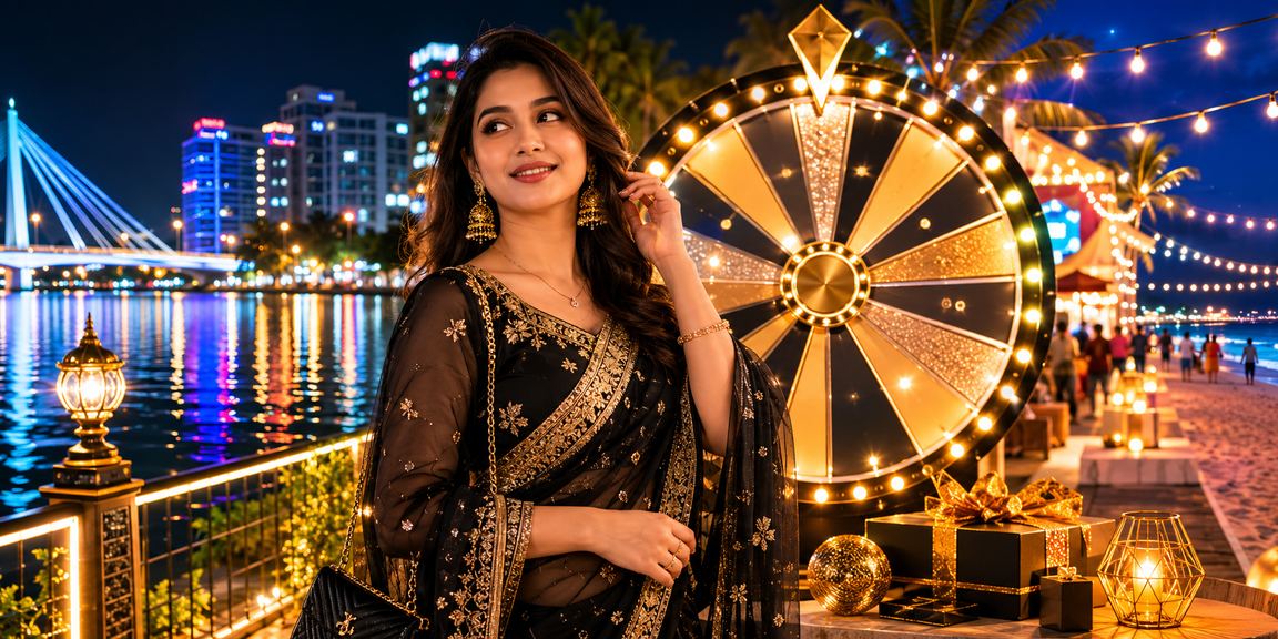 ঢাকায় বিচ পরিবেশে লাকি ড্র গেম উপভোগ করছেন একজন খেলোয়াড়