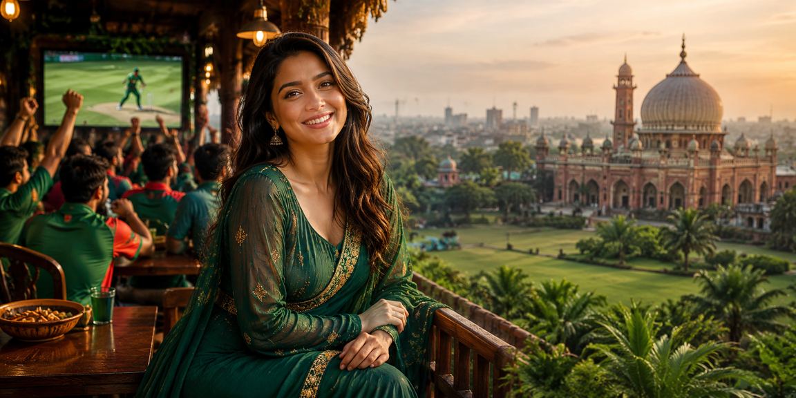 গাজীপুরে বাংলাদেশি মডেলের সাথে ক্রিকেট বেটিং উপভোগের দৃশ্য